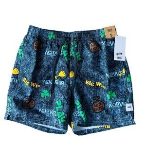 Vans x Fergus Vol B Volley Shorts Multicolor VN0A4RRHBLK RARE Men's Small (S)